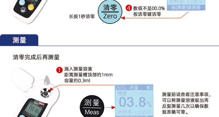 优利德（UNI-T）A75 数字式糖度计 水果测糖仪 甜度测试 糖分检测折光仪 A75 (图22)