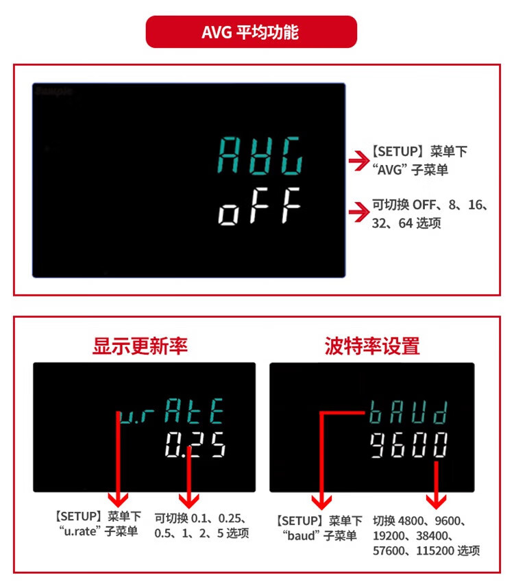 优利德（UNI-T) UTE9802+ 智能电参数测试仪 AC/DC,600V,0.5mA-20A,RS232,1/2U(图5)