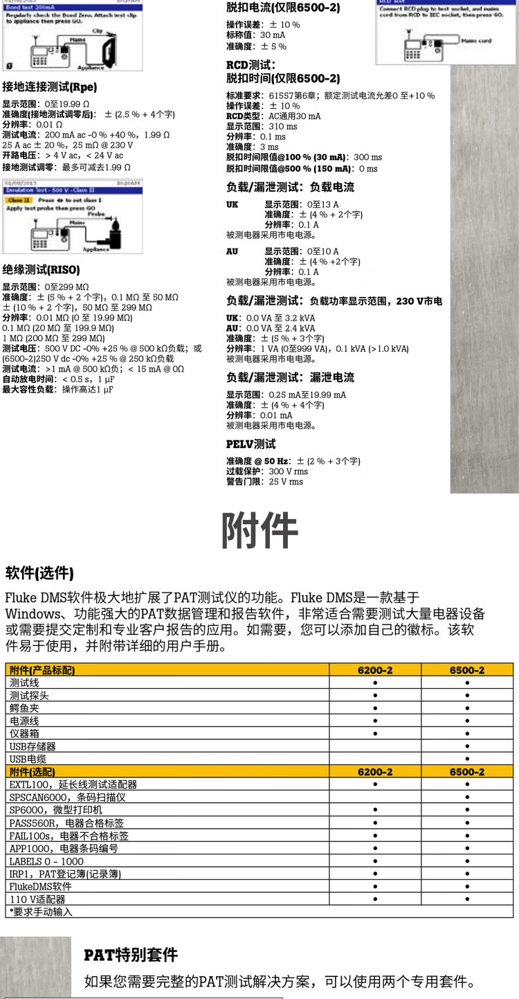 福禄克（FLUKE）6200-2 便携式电器安规测试仪(图6)