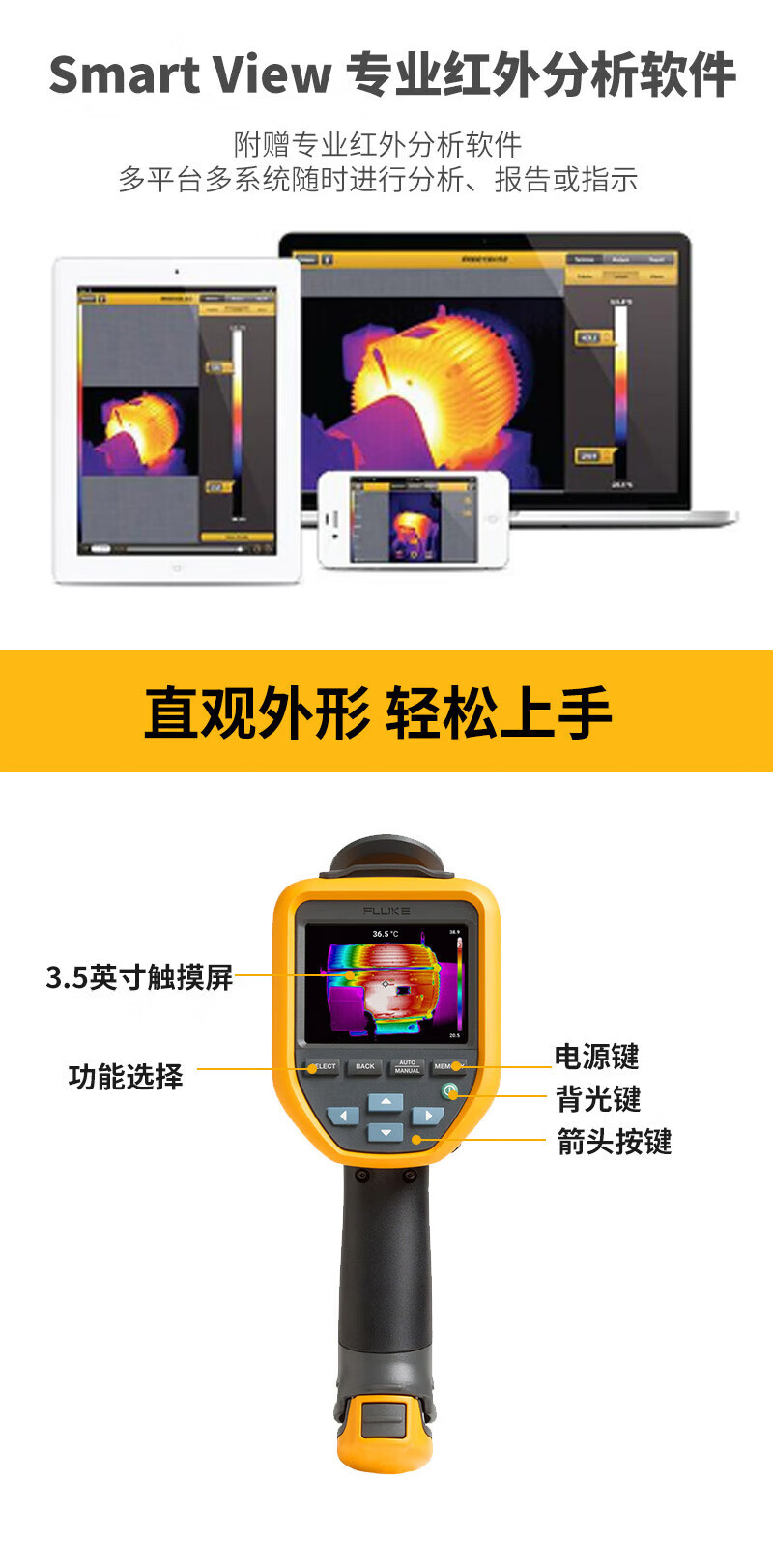 福禄克（FLUKE) TIS75+ 9HZ/CN 手持红外线热像仪(图6)